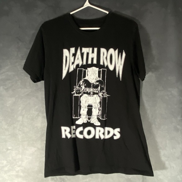 Death Row Records Other - Death Row Records Short‎ Sleeve Black T-Shirt Size M Graphic Print